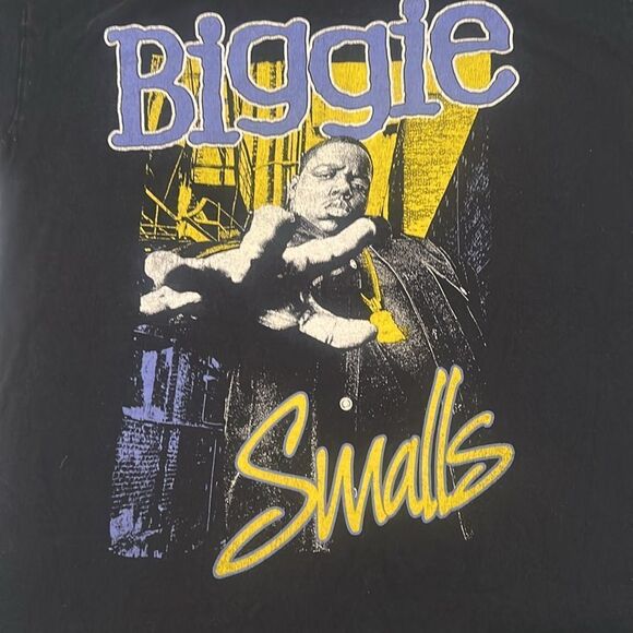 Black Biggie Smalls men’s size large short sleeve concert tshirt GUC - Picture 4 of 7
